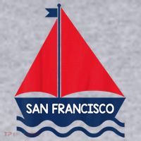 San Francisco California Sailing Boat Souvenir Women's Sweatshirt thumb 2