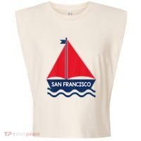 San Francisco California Sailing Boat Souvenir Garment-Dyed Women's Muscle Tee thumb 0