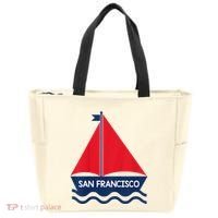 San Francisco California Sailing Boat Souvenir Tote Bag thumb 0