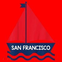 San Francisco California Sailing Boat Souvenir Santa Hat thumb 1