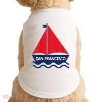 San Francisco California Sailing Boat Souvenir Doggie Tank thumb 0