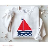 San Francisco California Sailing Boat Souvenir Sweatshirt thumb 2