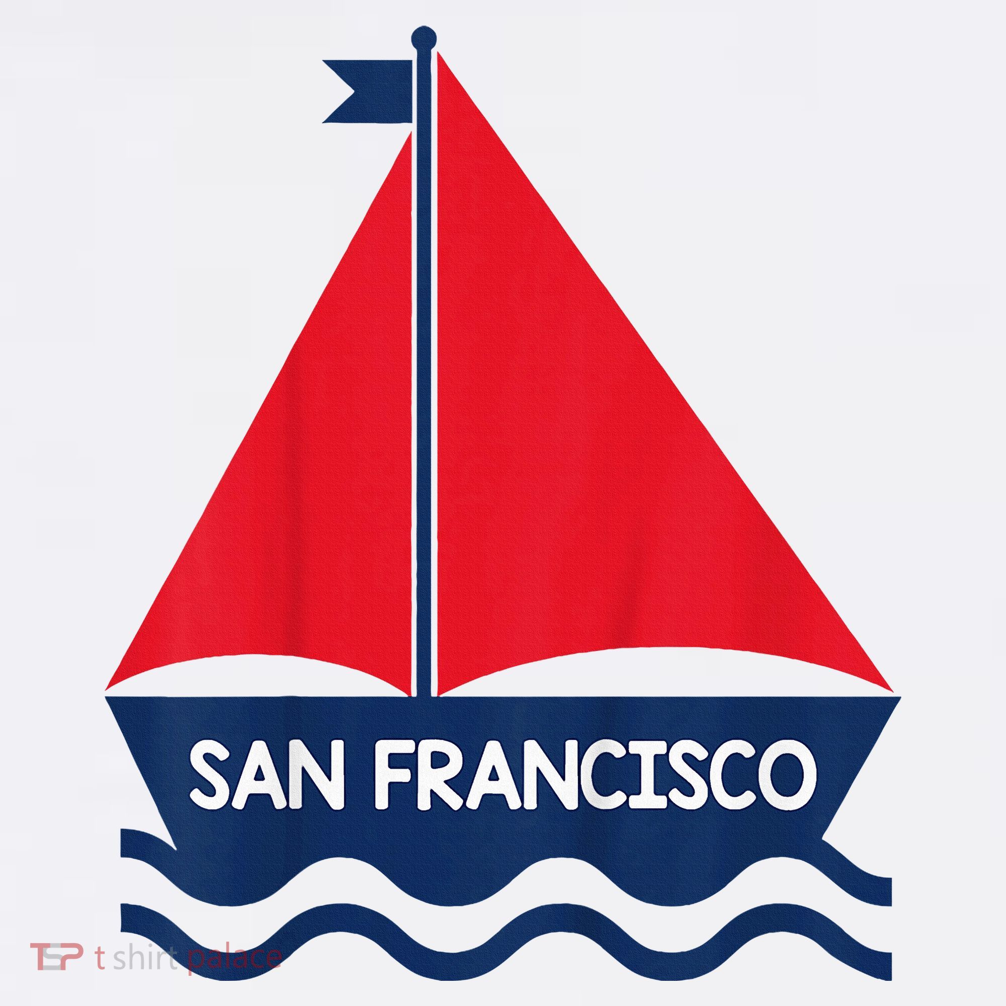 San Francisco California Sailing Boat Souvenir Sweatshirt