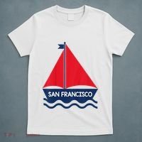 San Francisco California Sailing Boat Souvenir T-Shirt thumb 5