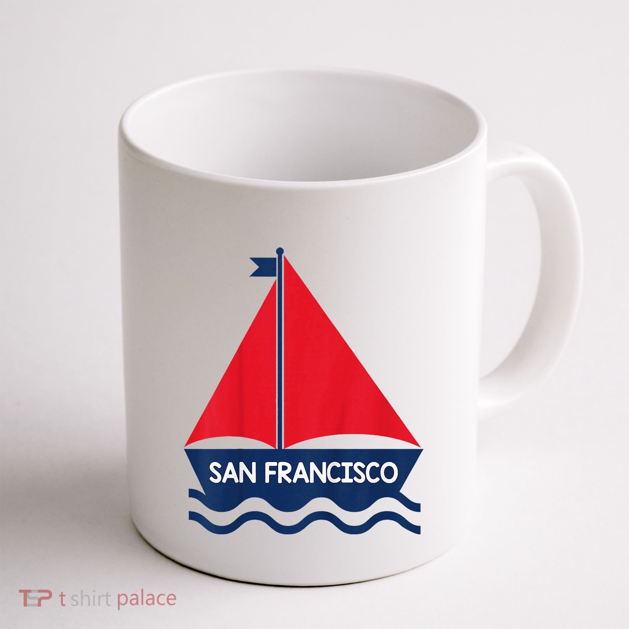 San Francisco California Sailing Boat Souvenir Coffee Mug