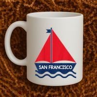 San Francisco California Sailing Boat Souvenir Coffee Mug thumb 2