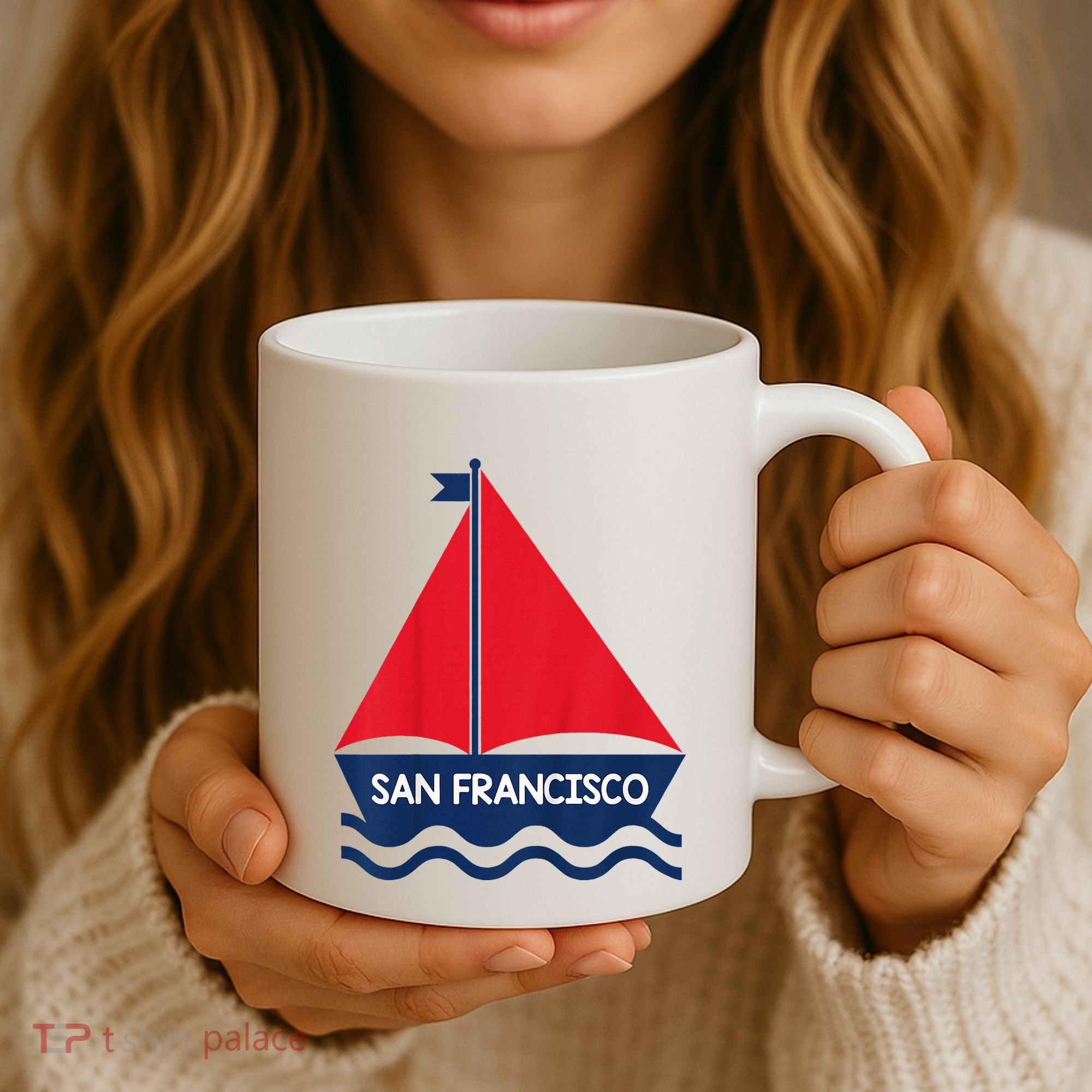 San Francisco California Sailing Boat Souvenir Coffee Mug