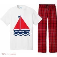 San Francisco California Sailing Boat Souvenir Pajama Set thumb 0