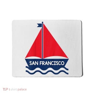 San Francisco California Sailing Boat Souvenir Mousepad