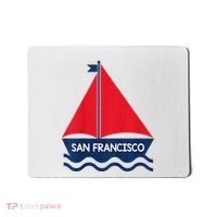 San Francisco California Sailing Boat Souvenir Mousepad thumb 0