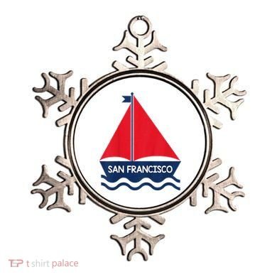San Francisco California Sailing Boat Souvenir Ornament