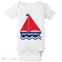 San Francisco California Sailing Boat Souvenir Baby Bodysuit thumb 0