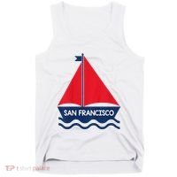 San Francisco California Sailing Boat Souvenir Tank Top thumb 0