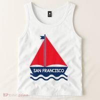 San Francisco California Sailing Boat Souvenir Tank Top thumb 2