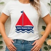 San Francisco California Sailing Boat Souvenir Women's T-Shirt thumb 2