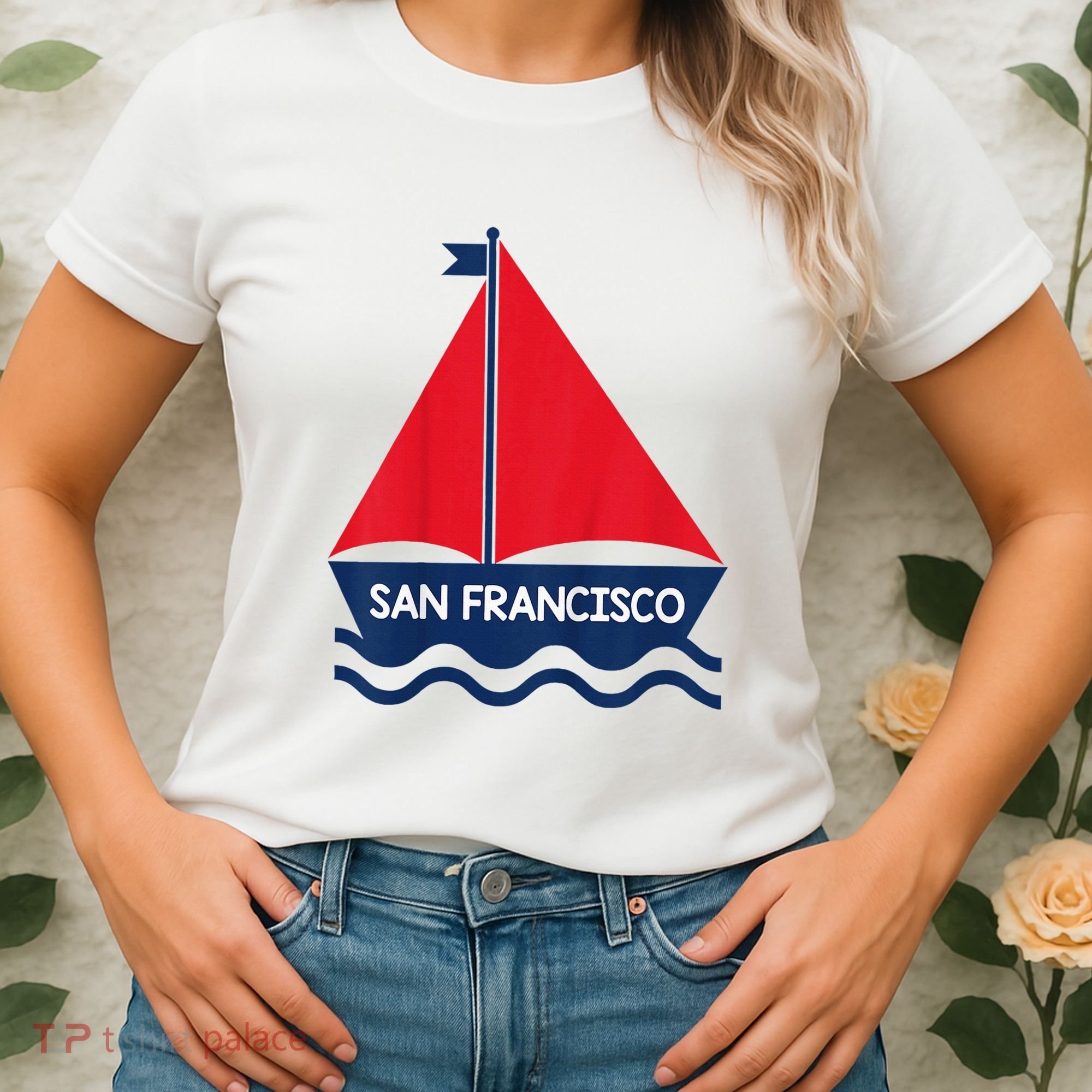 San Francisco California Sailing Boat Souvenir Women's T-Shirt