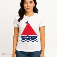 San Francisco California Sailing Boat Souvenir Women's T-Shirt thumb 4