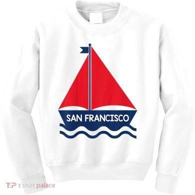 San Francisco California Sailing Boat Souvenir Kids Sweatshirt