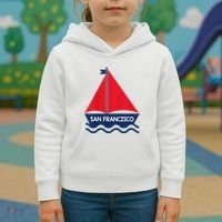 San Francisco California Sailing Boat Souvenir Kids Hoodie thumb 3