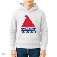 San Francisco California Sailing Boat Souvenir Kids Hoodie thumb 4