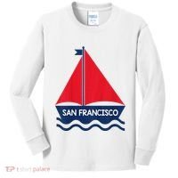 San Francisco California Sailing Boat Souvenir Kids Long Sleeve Shirt thumb 0
