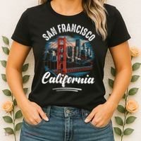 San Francisco California Souvenir Travel Gift Women's T-Shirt thumb 2