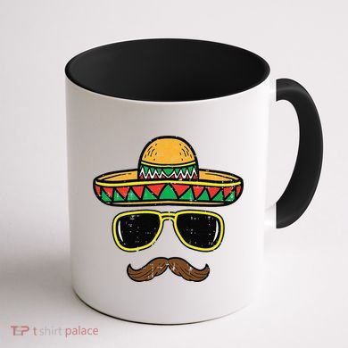 Sombrero Face Cinco De Mayo Mexican Fiesta Party Coffee Mug back