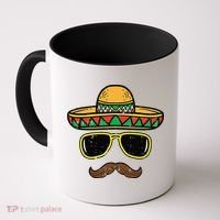 Sombrero Face Cinco De Mayo Mexican Fiesta Party Coffee Mug thumb 0