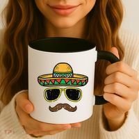 Sombrero Face Cinco De Mayo Mexican Fiesta Party Coffee Mug thumb 3
