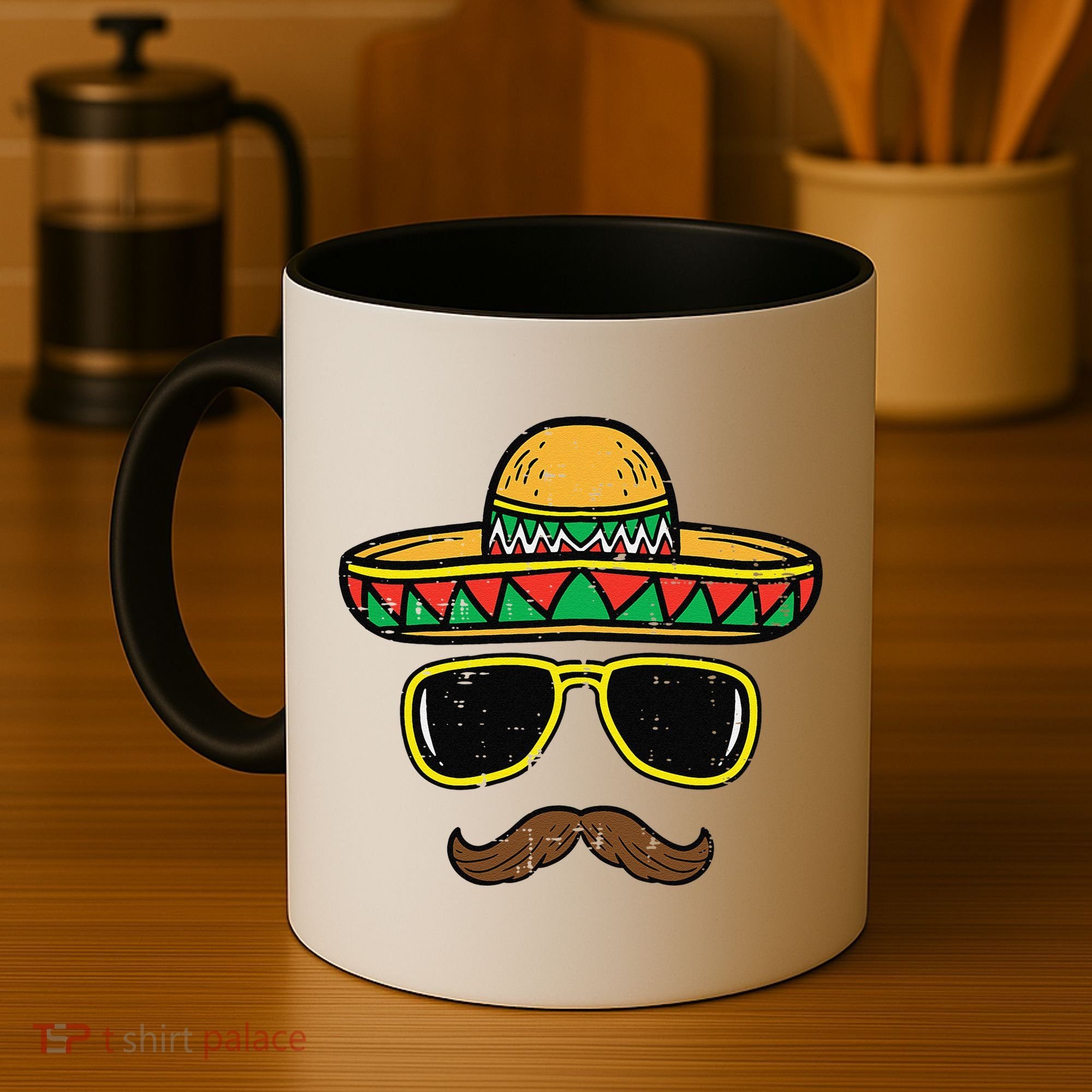 Sombrero Face Cinco De Mayo Mexican Fiesta Party Coffee Mug