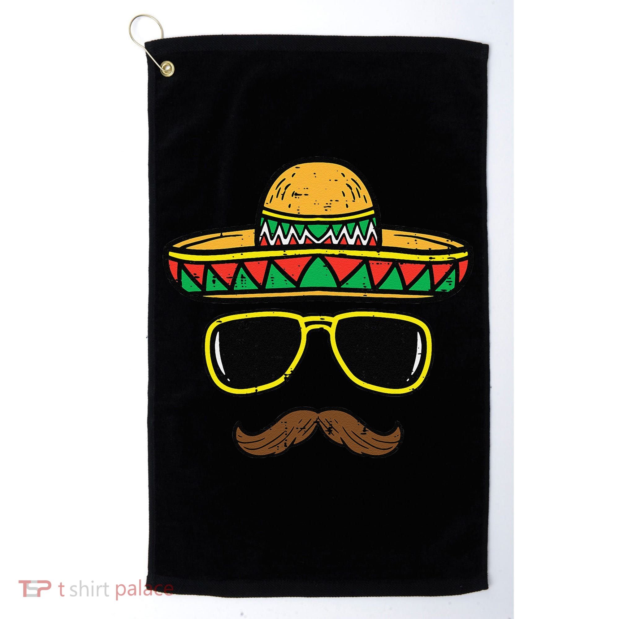 Sombrero Face Cinco De Mayo Mexican Fiesta Party Golf Towel