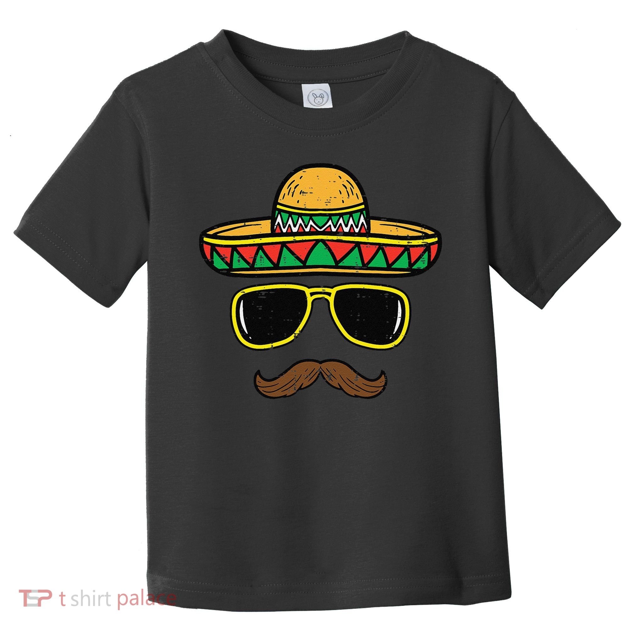 Sombrero Face Cinco De Mayo Mexican Fiesta Party Toddler T-Shirt