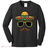 Sombrero Face Cinco De Mayo Mexican Fiesta Party Kids Long Sleeve Shirt thumb 0