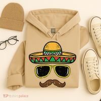 Sombrero Face Cinco De Mayo Mexican Fiesta Party Hoodie thumb 4