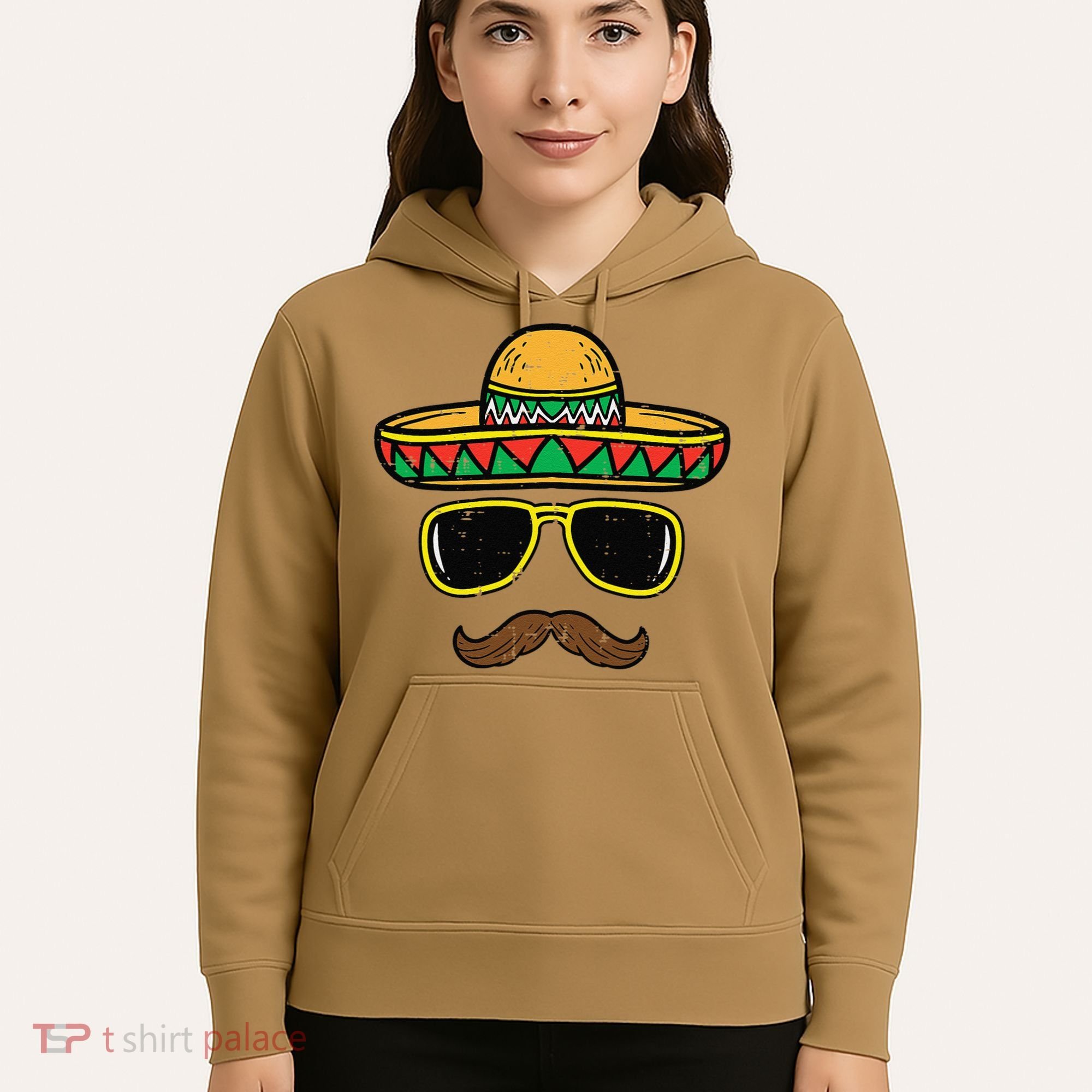 Sombrero Face Cinco De Mayo Mexican Fiesta Party Hoodie