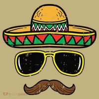 Sombrero Face Cinco De Mayo Mexican Fiesta Party Mousepad thumb 1