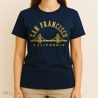 San Francisco California Golden Gate Bridge Vintage T-Shirt thumb 4