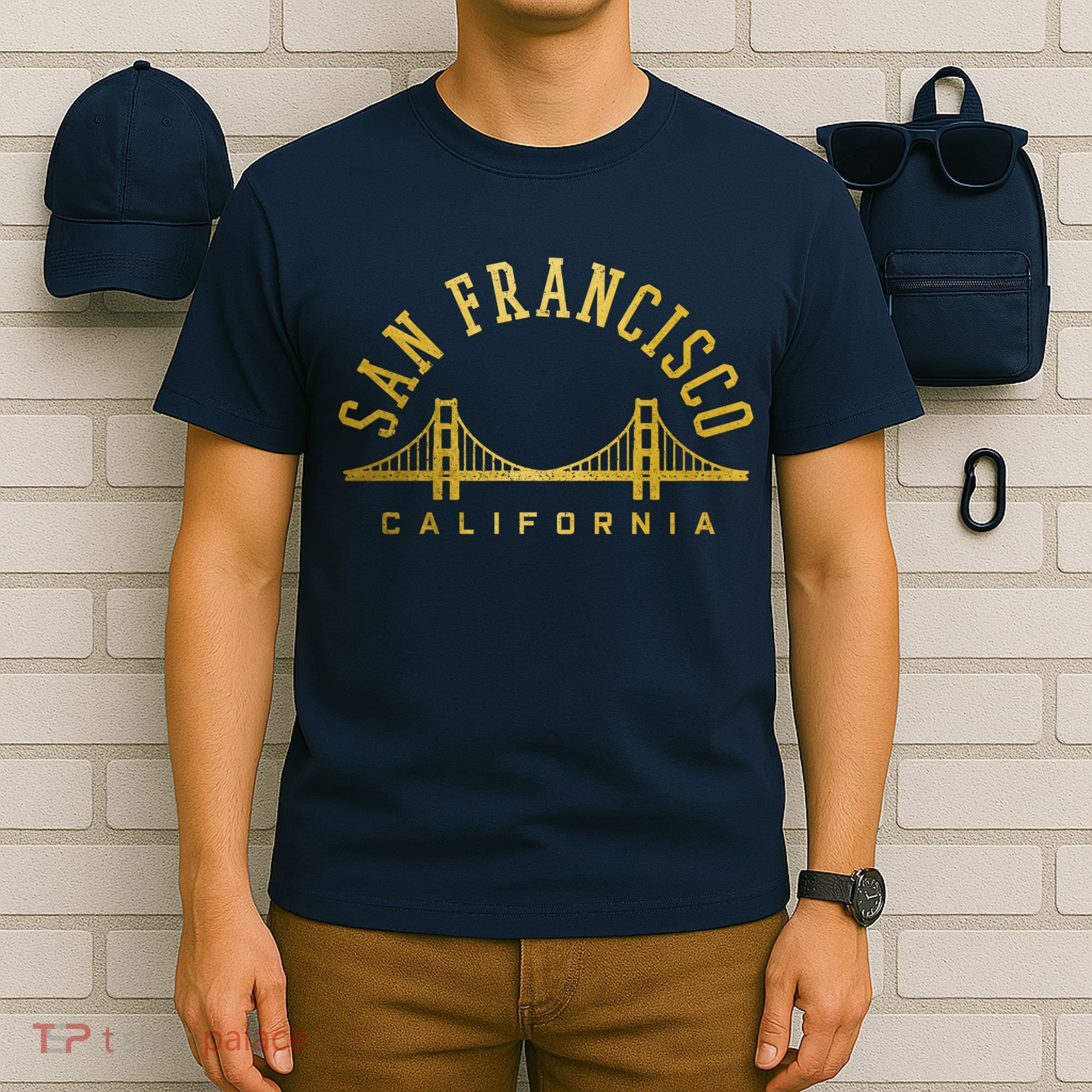 San Francisco California Golden Gate Bridge Vintage T-Shirt