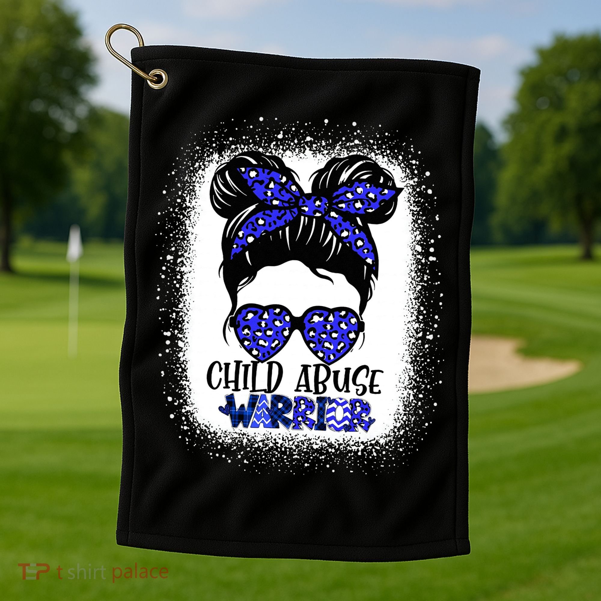 StandUp For Children Stop Child Abuse Prevention Awareness Golf Towel