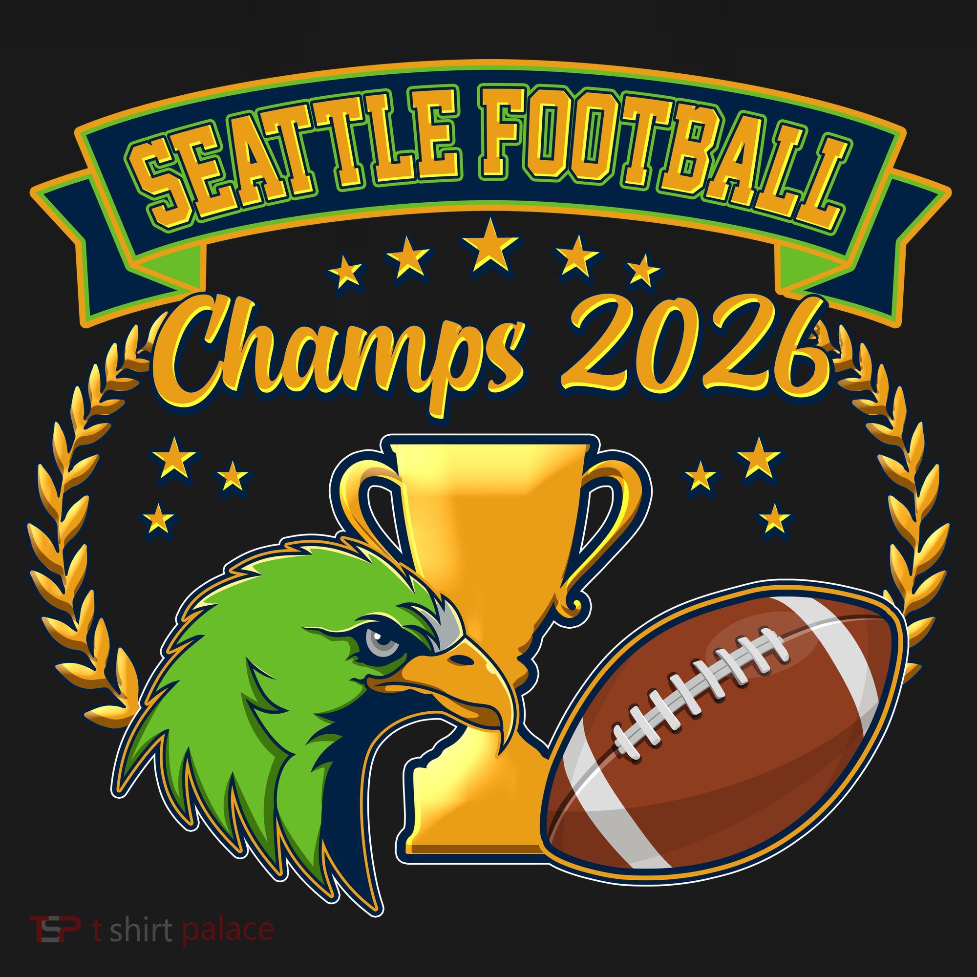 Seattle Football Champs 2026 Ornament