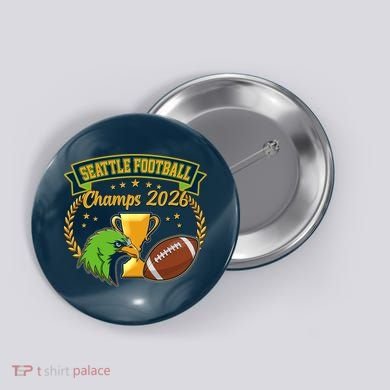 Seattle Football Champs 2026 Button
