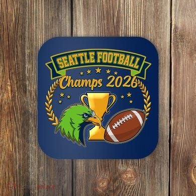 Seattle Football Champs 2026 Coaster