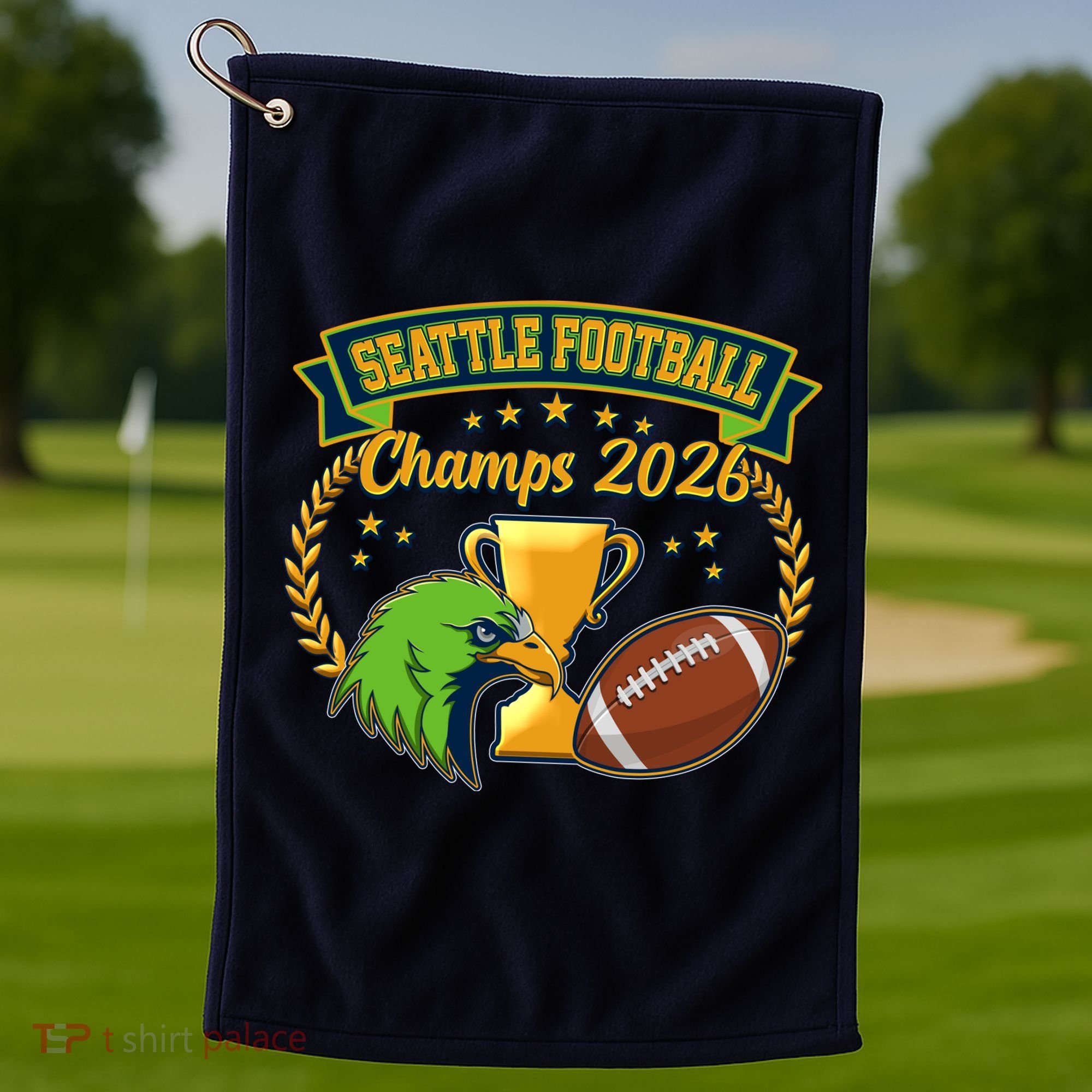 Seattle Football Champs 2026 Golf Towel