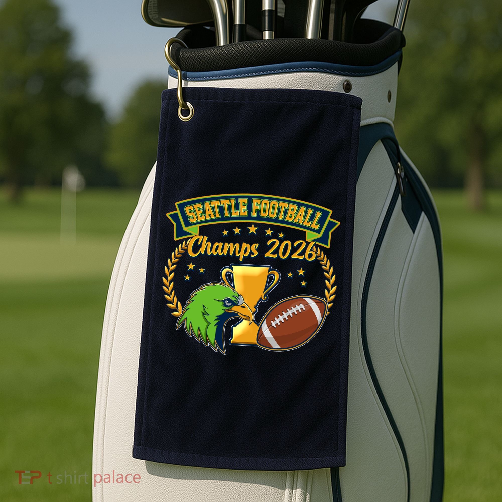 Seattle Football Champs 2026 Golf Towel