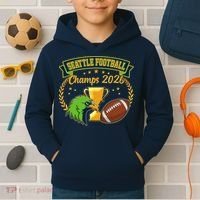 Seattle Football Champs 2026 Kids Hoodie thumb 2