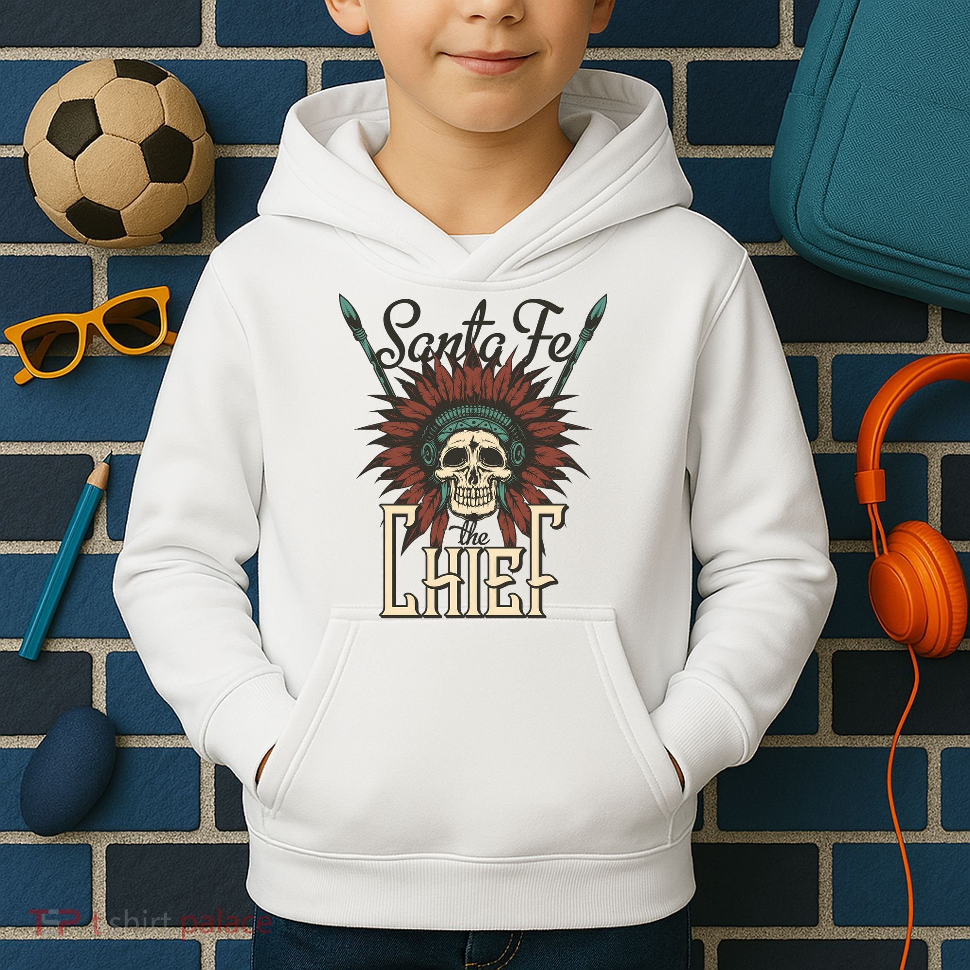 Santa Fe Chief Kids Hoodie