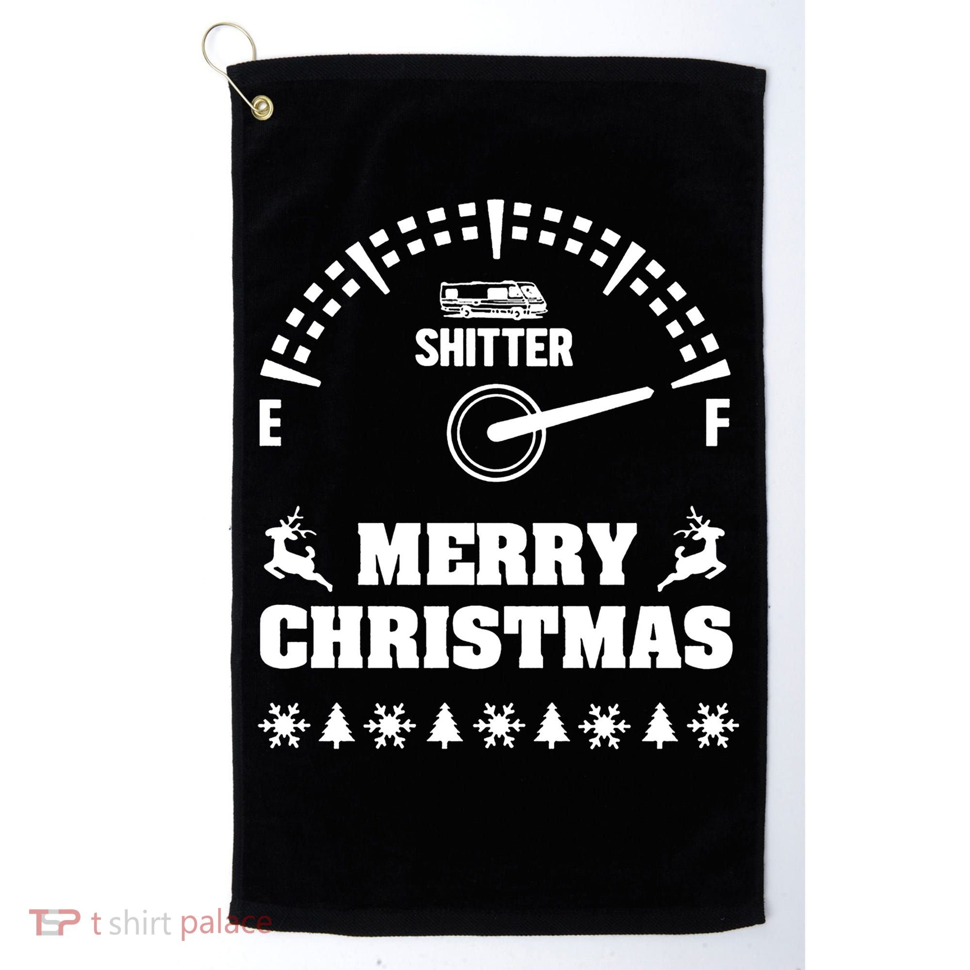 Shitters Full Christmas Golf Towel