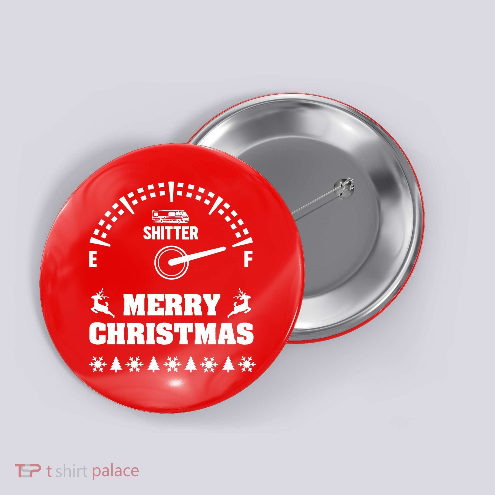 Shitters Full Christmas Button