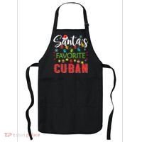 Santa's Favorite Cuban Xmas Light Santa Hat Christmas Gift Apron thumb 0