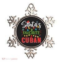 Santa's Favorite Cuban Xmas Light Santa Hat Christmas Gift Ornament thumb 0